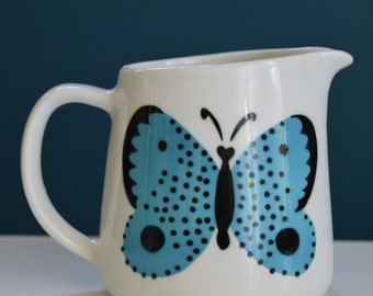 Vintage Arabia Finland Ceramic Butterfly Pitcher