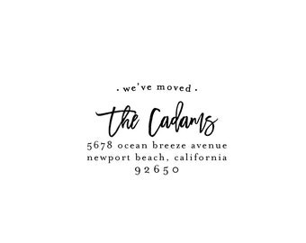 Self Inking Custom Return Address Stamp - Personalized Address Stamp - Name Stamp - Custom Rubber Stamp - New Address Stamp - We've Moved