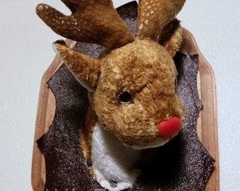 Little Mounted Rudolph Mini Faux Taxidermy