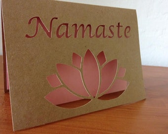 Namaste paper cut out card