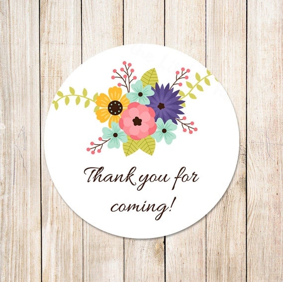 thank you tags floral favor tags gift tags bridal shower wedding