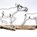 Moose and Calf Wire Sculpture Moose Art Moose Wire Art