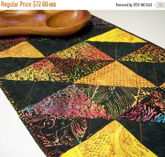 CIJ SALE Batik Table Runner Island Batiks by atthebrightspot