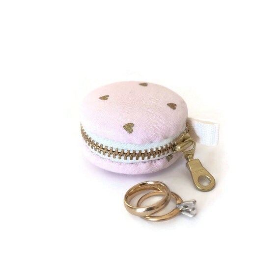 light pink macaron coin purse pink with mini gold by greennotions light pink macaron coin purse pink with mini gold by greennotions