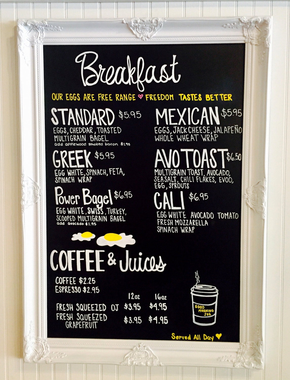 Restaurant Chalkboard Restaurant Menu Chalkboard Menu Board