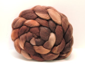 Handpainted Polwarth/Mohair/silk Top Spinning Fiber 4 oz