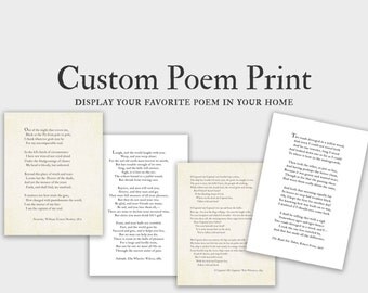 Custom Poem Print, personalized quote, graduation gift, inspirational typography