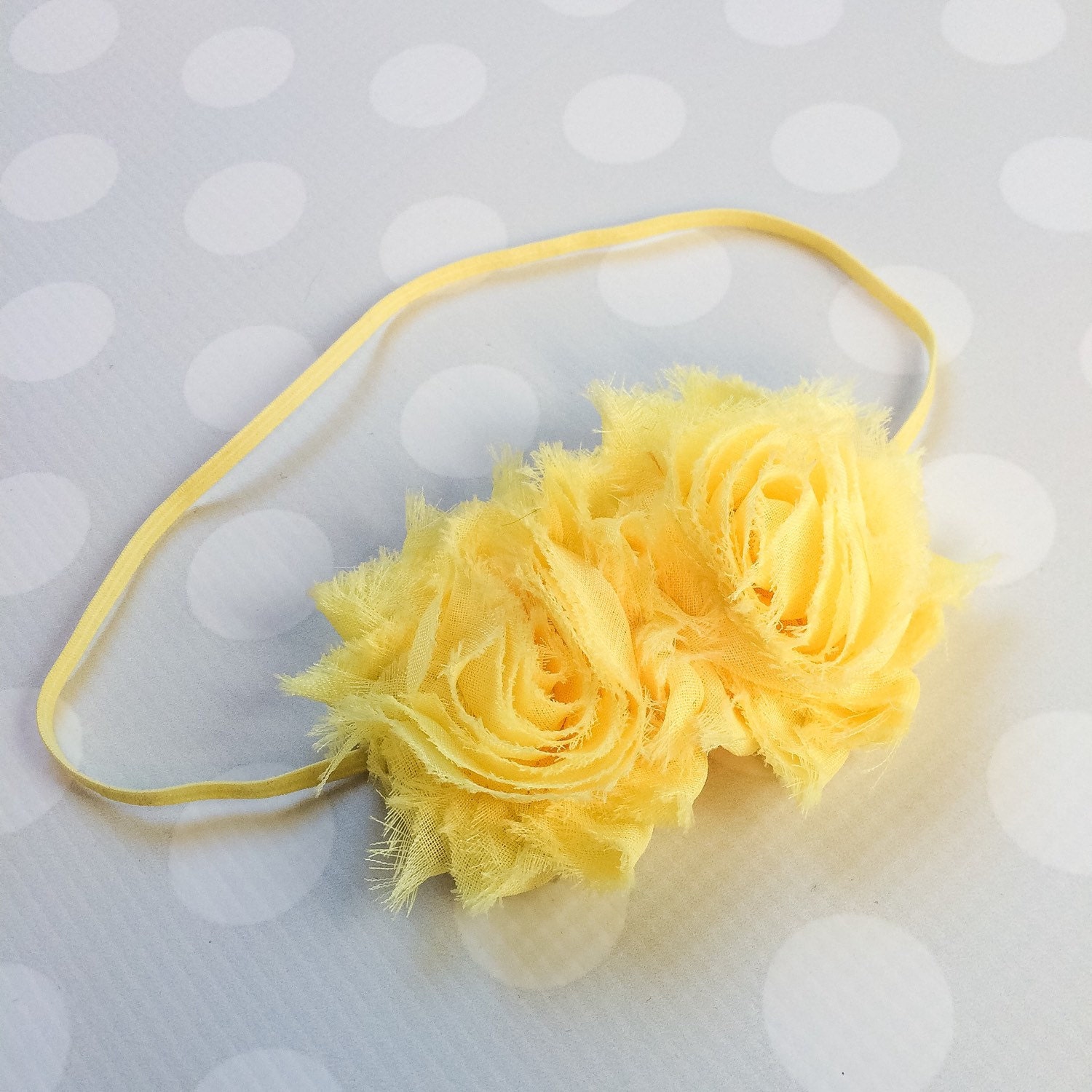 Yellow Headband Pale Yellow Girls Yellow Flower Headband