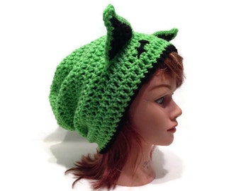 Zombie Cat, Green Cat Hat, Zombie Apocalypse, Cat Ears, Zombie Costume, Halloween Hat, Cat Cosplay, Hat with Ears, Cat Costume, Cat Stuff