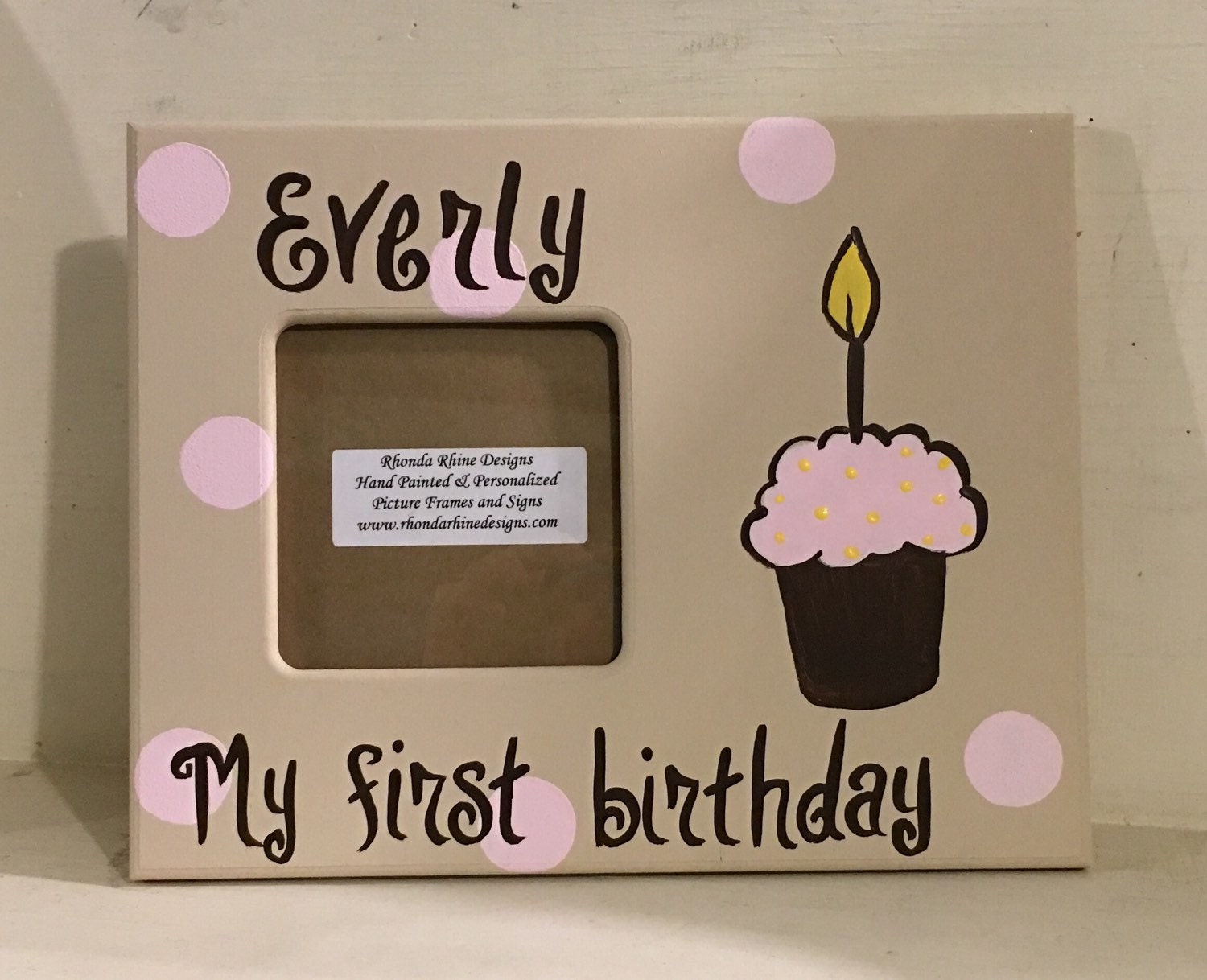 Girl's First Birthday Frame