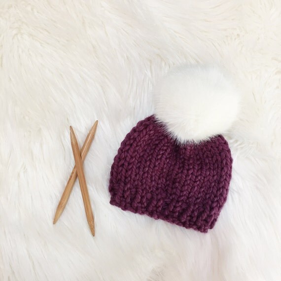 hat fur newborn pom pom Newborn Beanie Pom by Pom OliveandArrowKnits Knit Fur Baby Hat