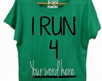 Running slim fit shirt for women's - running shirt for women's - running shirt - I Run 4- custom shirt