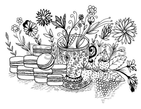 macaron coloring pages - photo #12