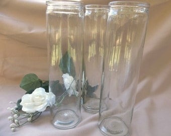 Tall Clear Glass Vase, Glass Vase, Crafts, Wedding Centerpiece, Home Decor, Incense Holder, Wedding Shower Vase, Vase, Party Decor