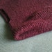 READY TO SHIP Spring sweater long sleeves hand knit sharp shoulder cropped sweater modern clean burgundy wine red spring summer trends ooak