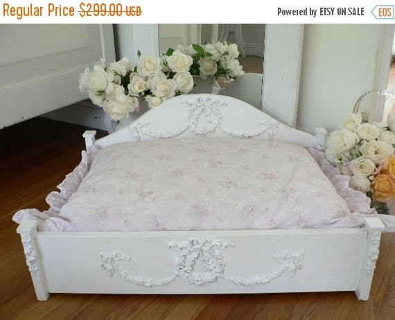 on sale shabby wooden pet bed handcrafted chic by on sale shabby wooden pet bed handcrafted chic by