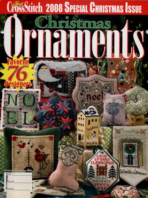 Just Cross Stitch Magazine: Christmas Ornaments 2008 Annual