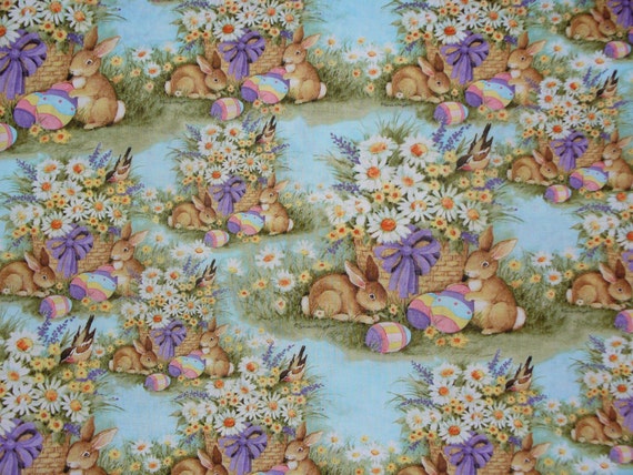 Easter Fabric Easter Bunnies Easter Baskets Susan Winget