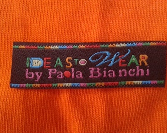2000 customized clothing labels . woventags for crochet project,garment tags,Damask Cotton polyester satin sewing labels