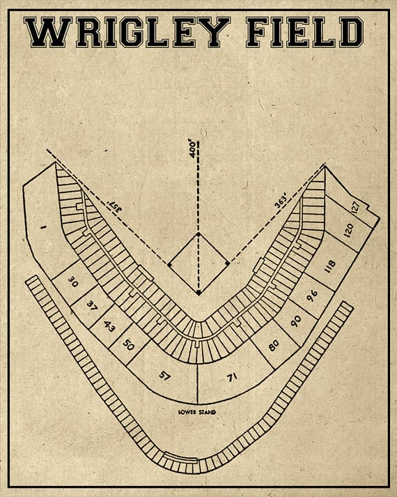 Vintage Print Of Wrigley Field Seating Chart Blueprint Chicago Cubs vintage-print-of-wrigley-field-seating-chart-blueprint-chicago-cubs