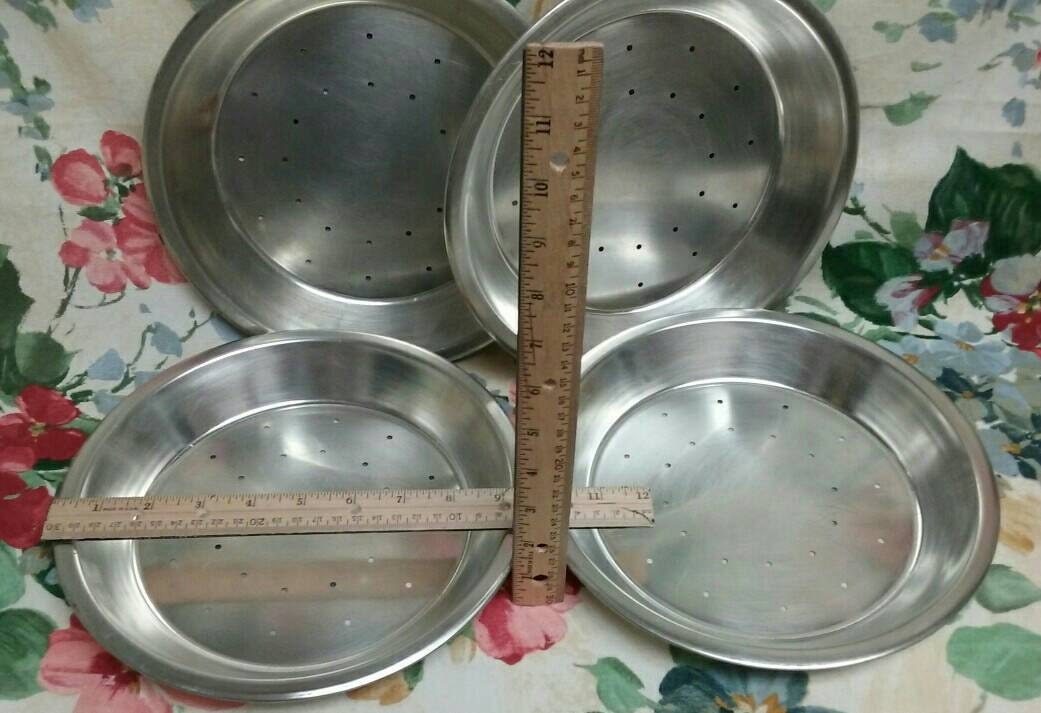 Pie Pan Perforated Stainless Steel Vintage FREE SHIPPING! from