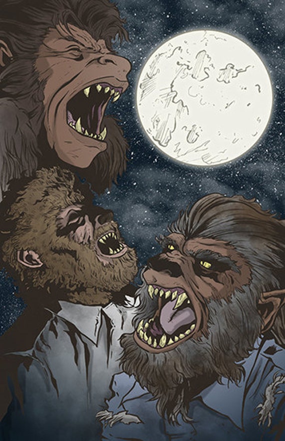 Three Wolfman Moon by kyleiam on Etsy