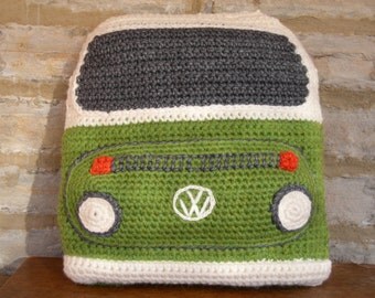 Knitting Pattern Knit a Bay Campervan Cushion based by SnuginaDub