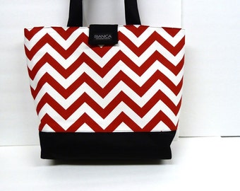 red chevron purse