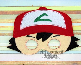 Ash Ketchum Pokemon Trainer Mask - Felt Dress Up Masks