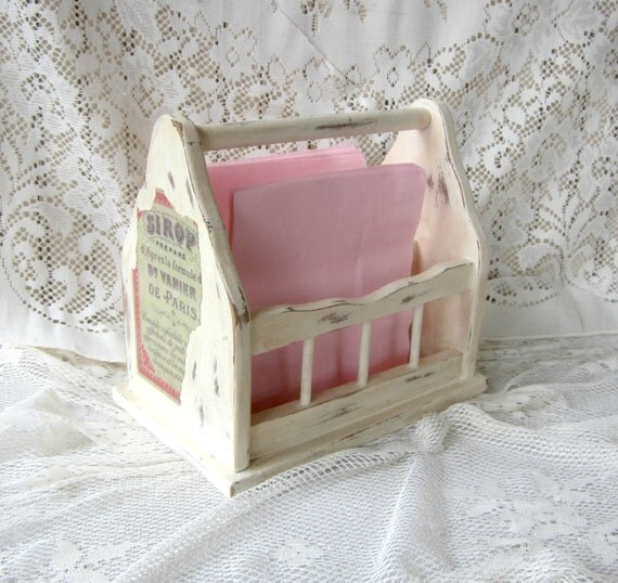 shabby cottage chic vintage napkin holder upcycled napkin shabby cottage chic vintage napkin holder upcycled napkin