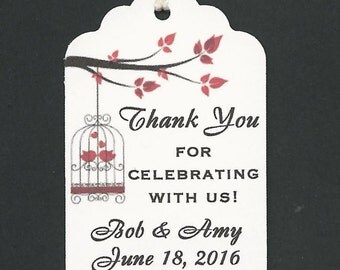 50 PERSONALIZED Thank you -Wedding or Favor tags-Shower or Gift tags-Hang Tags