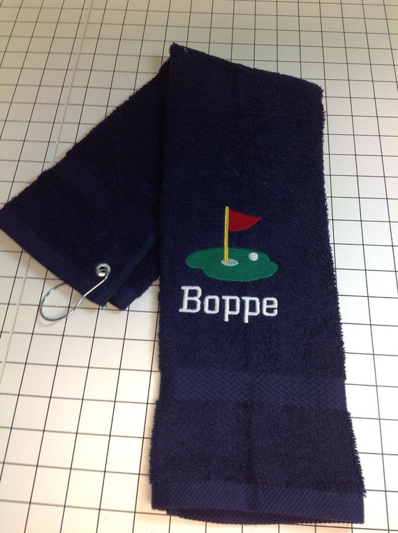 Items similar to Personalized golf towel, terry 17 x 27 with grommet