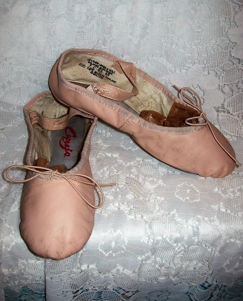 pink leather ballet pumps