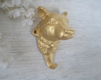 Cast Iron Bear Hook, Wall Hook, coat Hook, Animal Hook, key hook