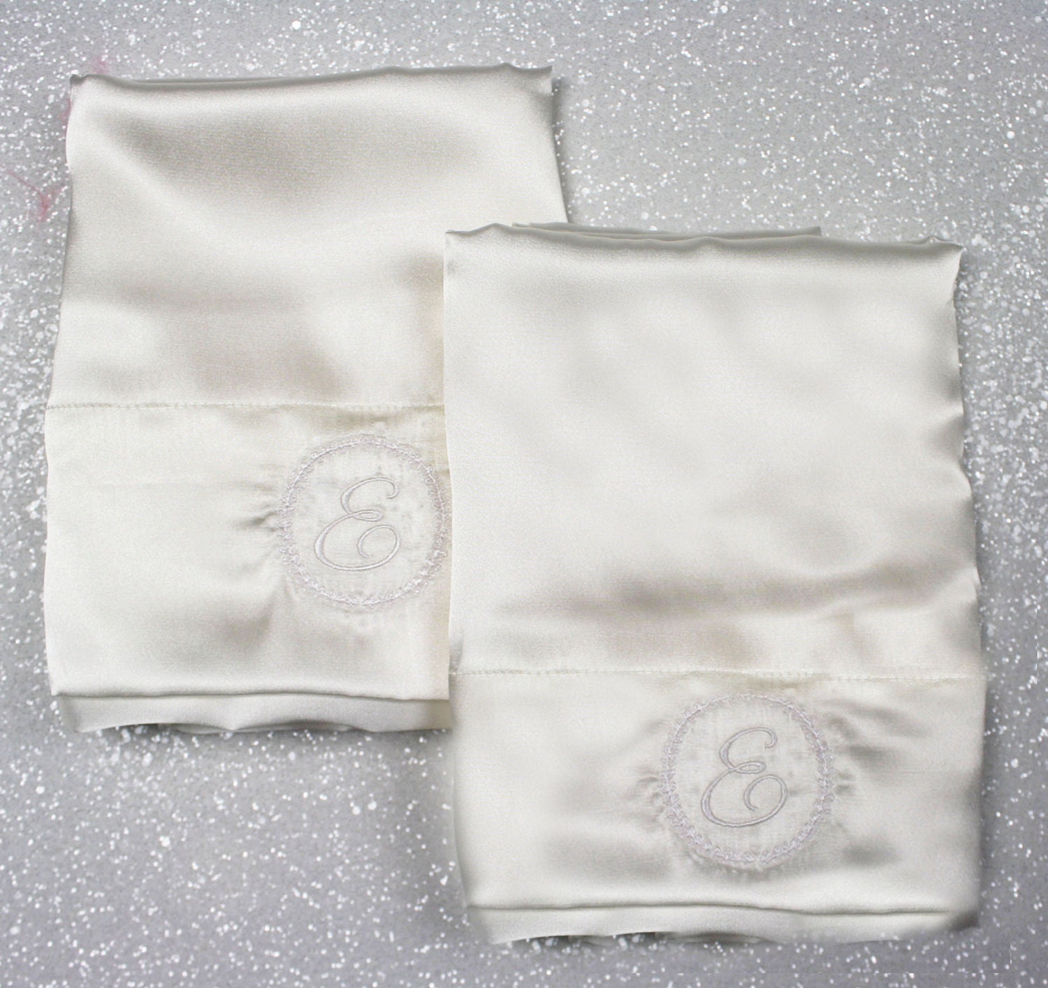 Satin Pillowcase Monogrammed pillowcases Set of two