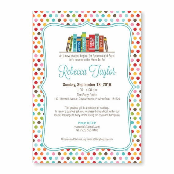 Book Themed Baby Shower Invitations 6
