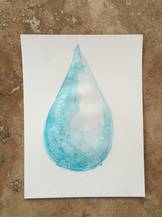 Watercolor Painting Water Drop