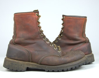 Vintage 60's RED WING Iron Ranger Work Boots Mens 10.5