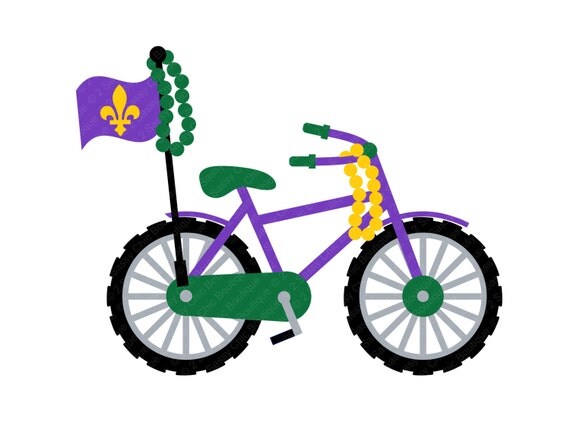 Download Mardi Gras Bicycle Boys Version-svg eps ai by 2SassyChicBoutique