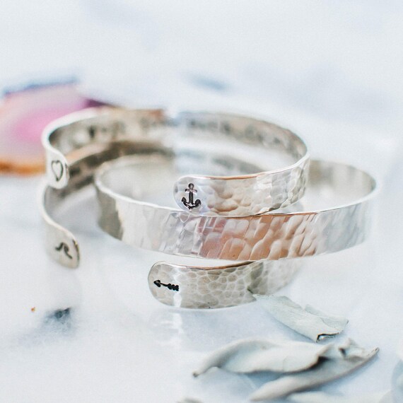 Customize a 3/8 Sterling Silver cuff by ZennedOut on Etsy