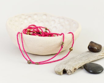 White Ceramic Ring Dish Textured Ceramic Bowl ~ Unique Wedding Gift Pottery Ring Dish Catchall Jewelry Dish Ring Holder Ceramic Dish Plate