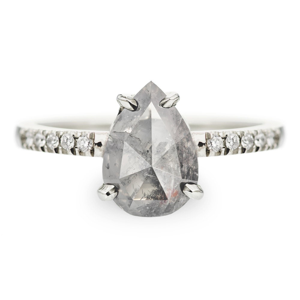 Grey Diamond Engagement Ring