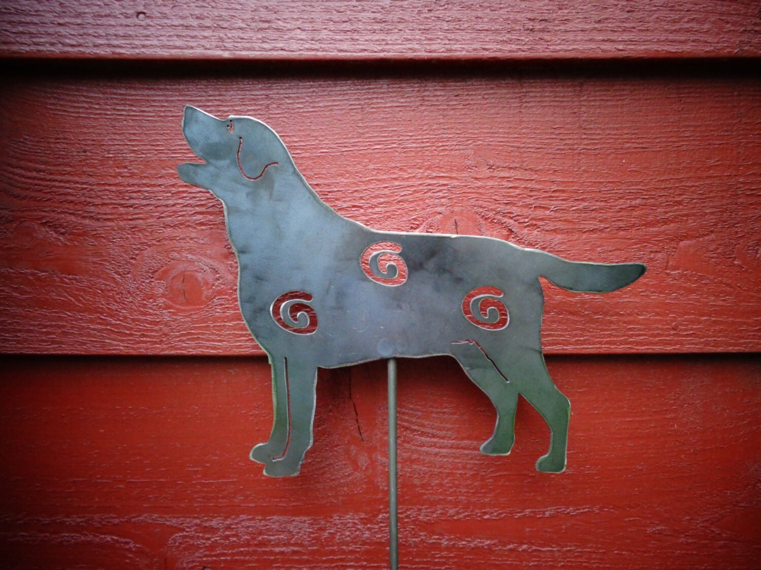 Lab Garden Stake/Labrador Metal Art/Dog Metal Art/Dog Yard Art