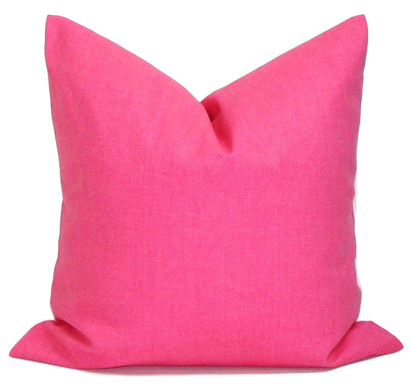SOLID PINK PILLOW.24x24 inch. Pink Pillow Cover.Pink Throw