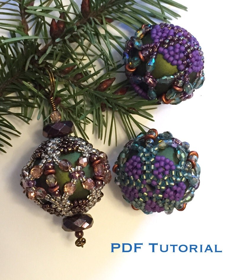 Lantern Ornament Beaded Beads PDF Tutorial