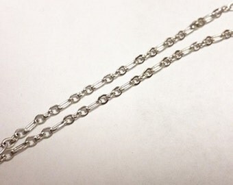5feet platinum look mother and son brass chain-9313E