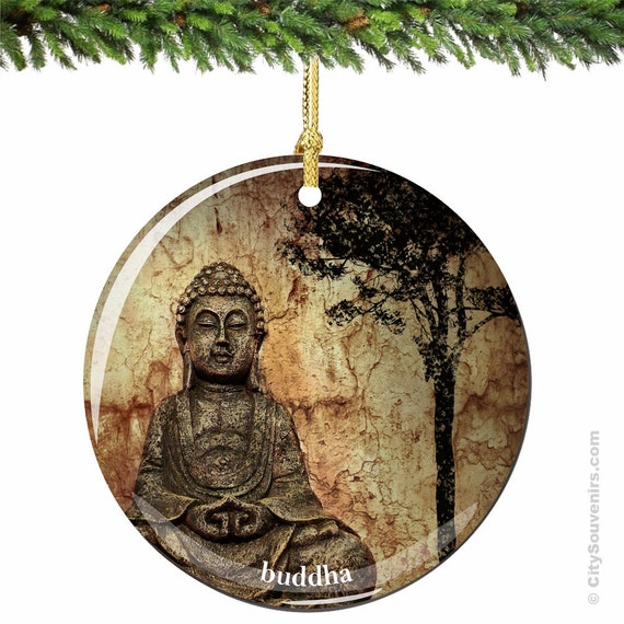 buddha christmas ornament in porcelain featuring by buddha christmas ornament in porcelain featuring by