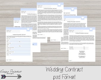 Wedding Photography Contract business forms - 7 psd and word pages