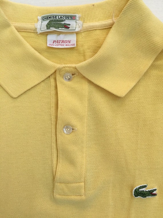 1960s Yellow LaCoste Polo Shirt by OddTwin on Etsy