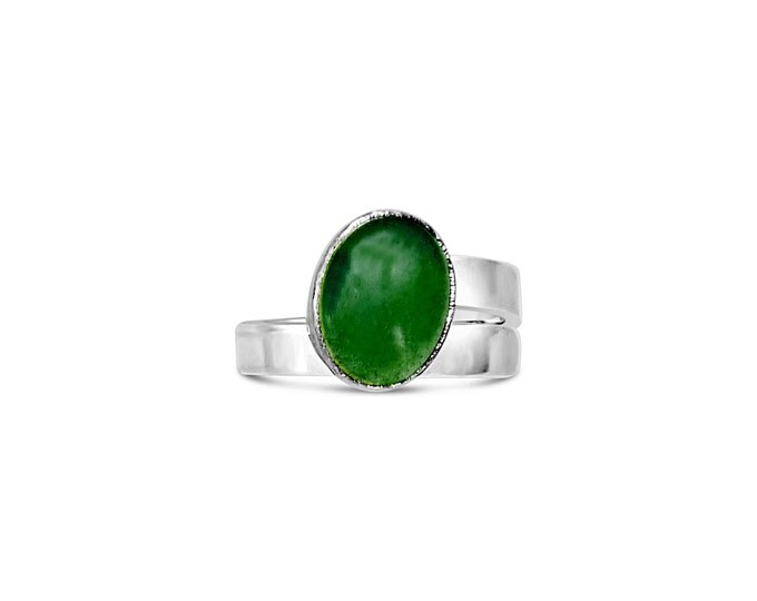Aventurine and Sterling Silver Adjustable Ring
